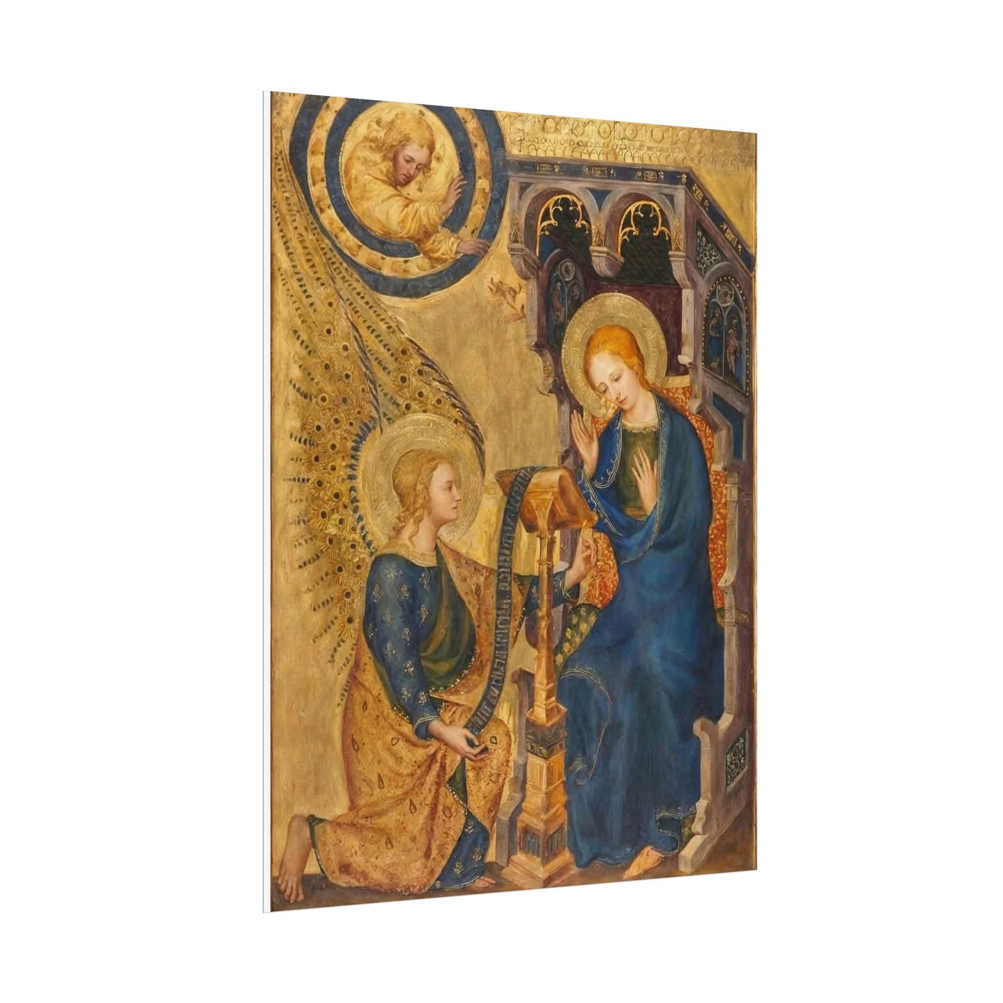 The Annunciation 1380 Anon 18" by 24" Hight Quality Print.