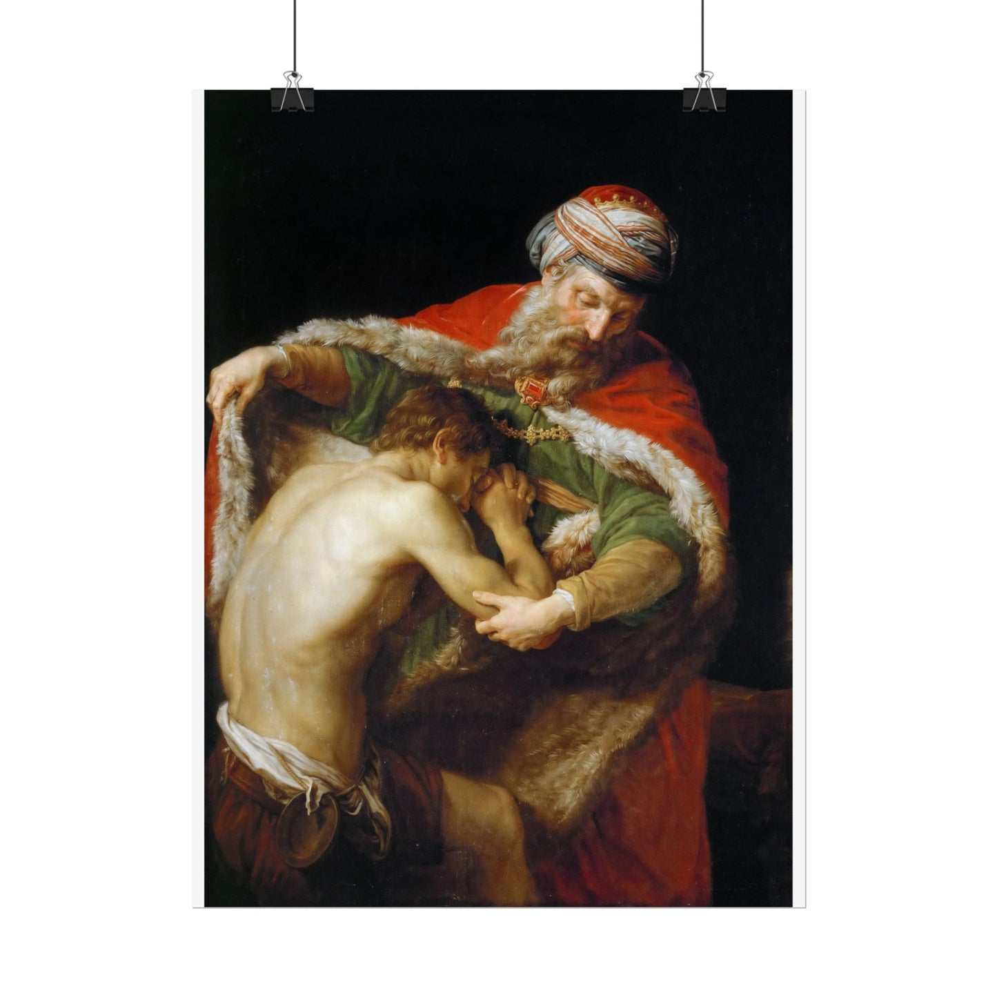 Return of the Prodigal Son (1773) Pompeo Batoni High Resolution Fine Art  Print