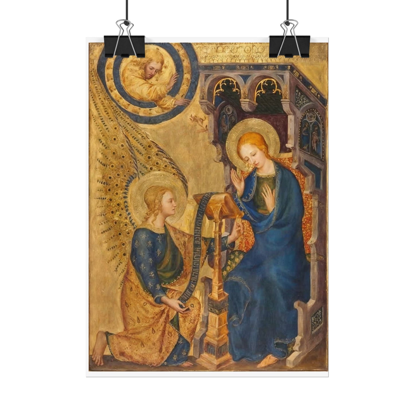 The Annunciation 1380 Anon 18" by 24" Hight Quality Print.