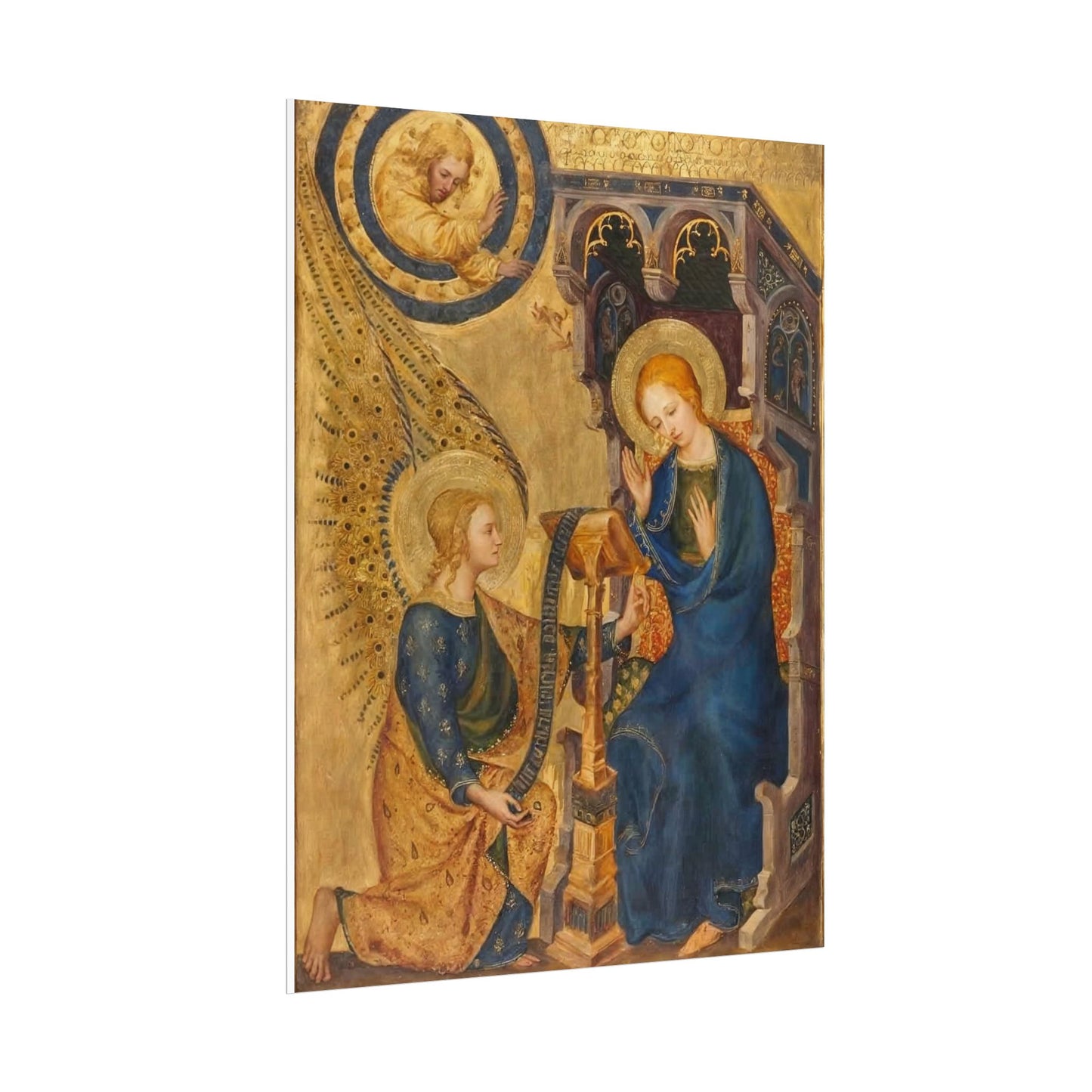 The Annunciation 1380 Anon 18" by 24" Hight Quality Print.