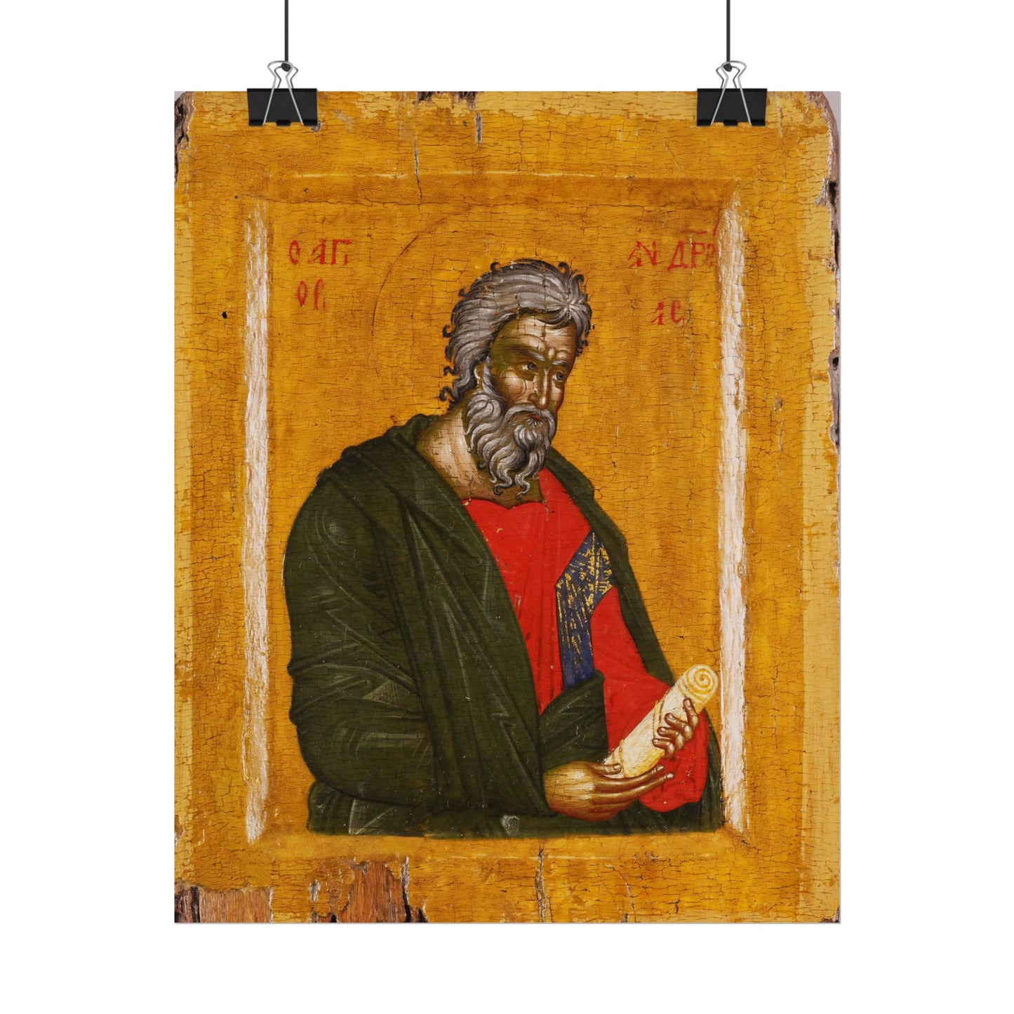 Traditional Russian St. Andrew Icon High Resolution Fine Art  Print