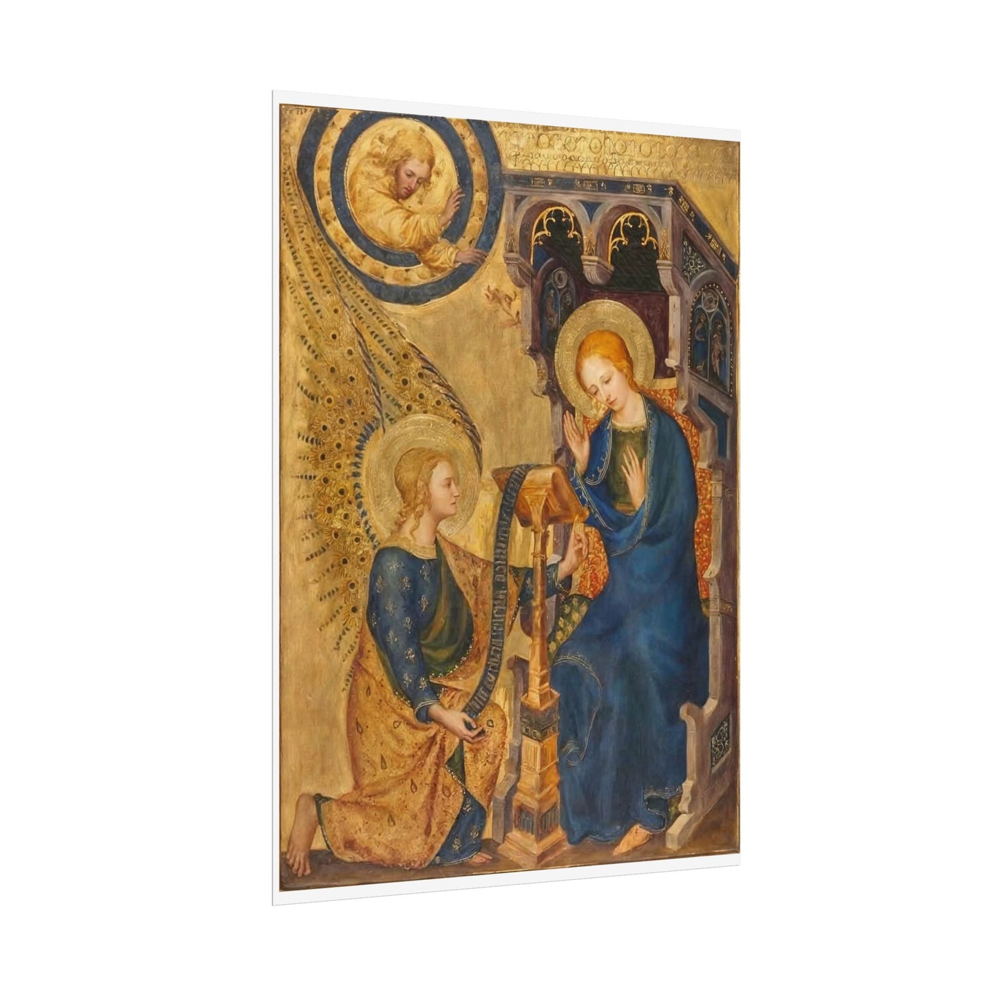 The Annunciation 1380 Anon 18" by 24" Hight Quality Print.