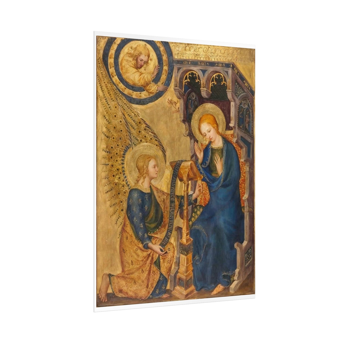 The Annunciation 1380 Anon 18" by 24" Hight Quality Print.