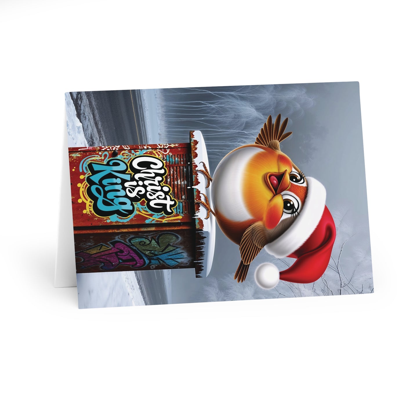 CG: "Christ is King" Robin Chrismas Cards (5)*