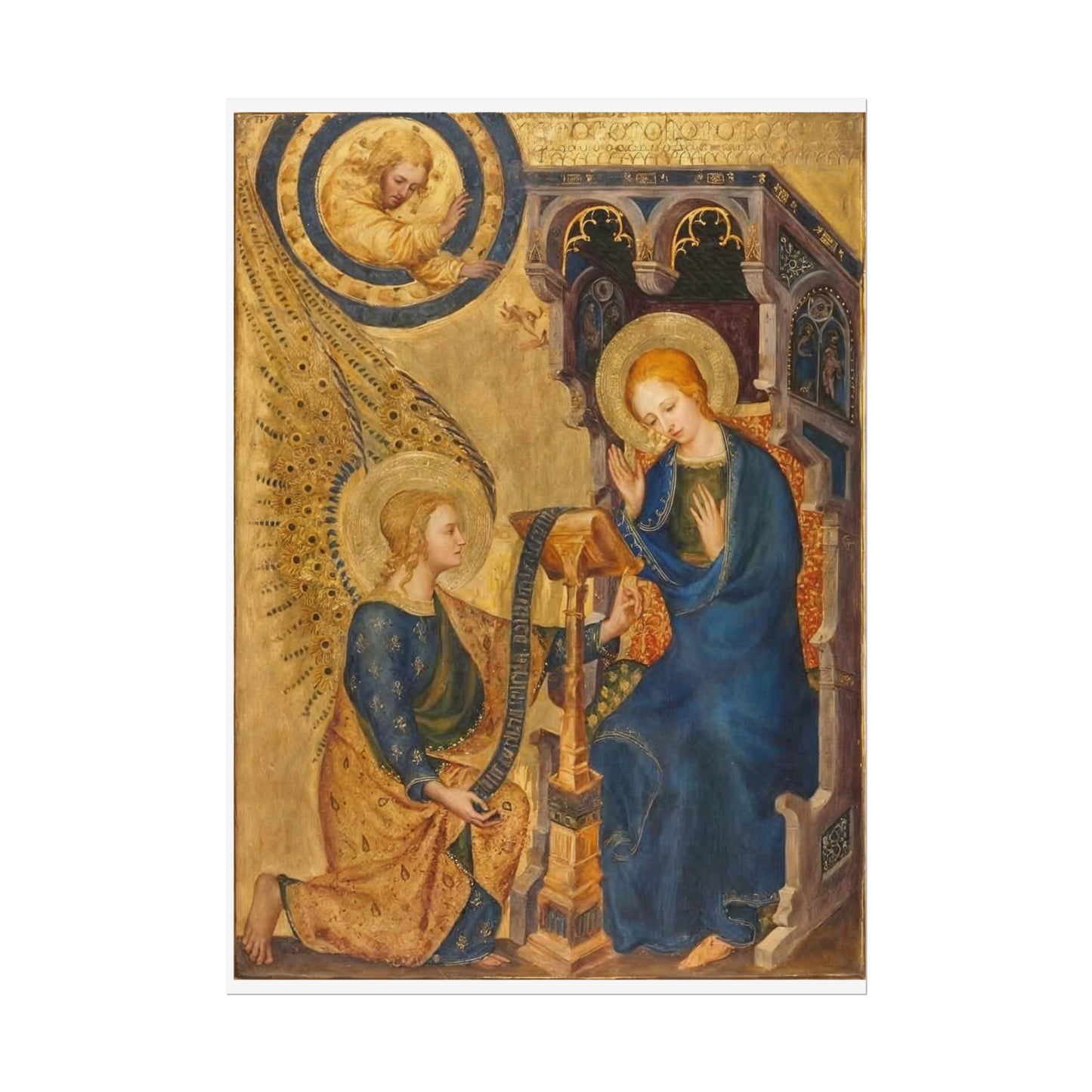 The Annunciation 1380 Anon 18" by 24" Hight Quality Print.